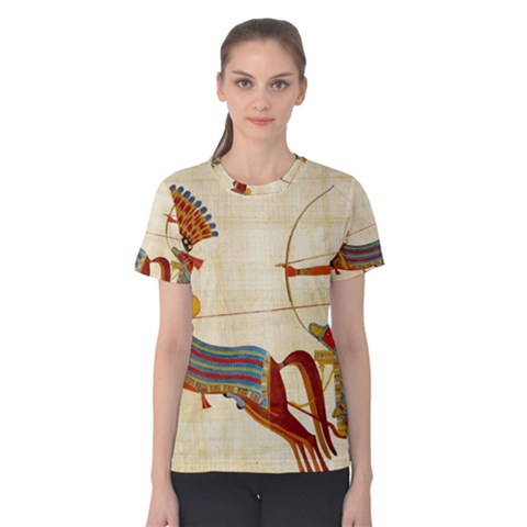 Egyptian Tutunkhamun Pharaoh Design Women s Cotton Tee by Sapixe