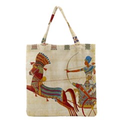 Egyptian Tutunkhamun Pharaoh Design Grocery Tote Bag by Sapixe