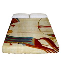 Egyptian Tutunkhamun Pharaoh Design Fitted Sheet (king Size) by Sapixe