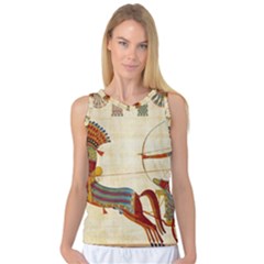 Egyptian Tutunkhamun Pharaoh Design Women s Basketball Tank Top by Sapixe