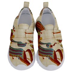 Egyptian Tutunkhamun Pharaoh Design Kids  Velcro No Lace Shoes