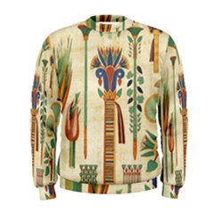 Egyptian Paper Papyrus Hieroglyphs Men s Sweatshirt by Sapixe