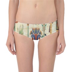 Egyptian Paper Papyrus Hieroglyphs Classic Bikini Bottoms by Sapixe