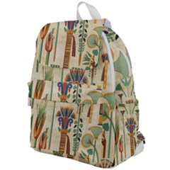 Egyptian Paper Papyrus Hieroglyphs Top Flap Backpack