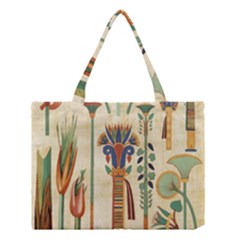 Egyptian Paper Papyrus Hieroglyphs Medium Tote Bag by Sapixe