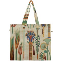 Egyptian Paper Papyrus Hieroglyphs Canvas Travel Bag by Sapixe