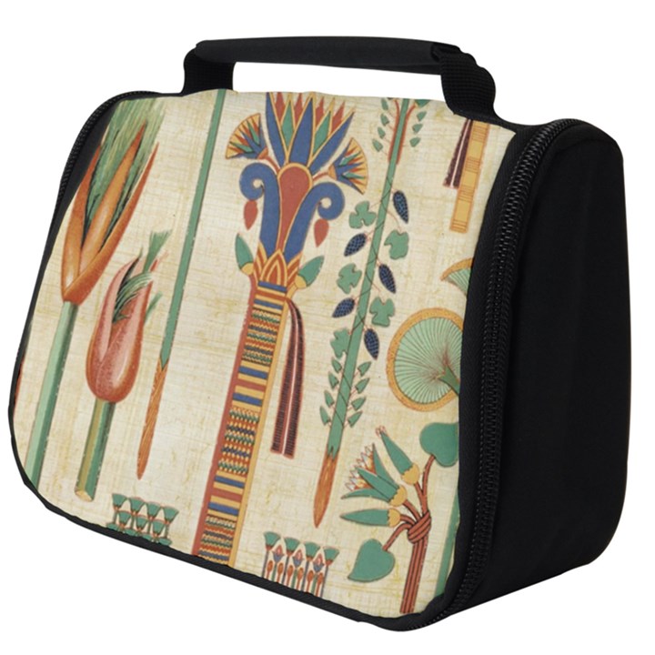 Egyptian Paper Papyrus Hieroglyphs Full Print Travel Pouch (Big)