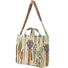 Egyptian Paper Papyrus Hieroglyphs Square Shoulder Tote Bag by Sapixe