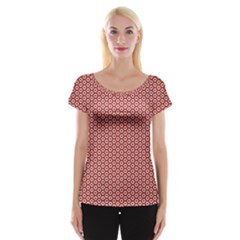 Pattern Star Backround Cap Sleeve Top