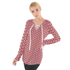 Pattern Star Backround Tie Up Tee