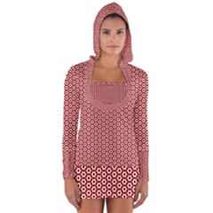 Pattern Star Backround Long Sleeve Hooded T-shirt