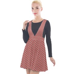 Pattern Star Backround Plunge Pinafore Velour Dress