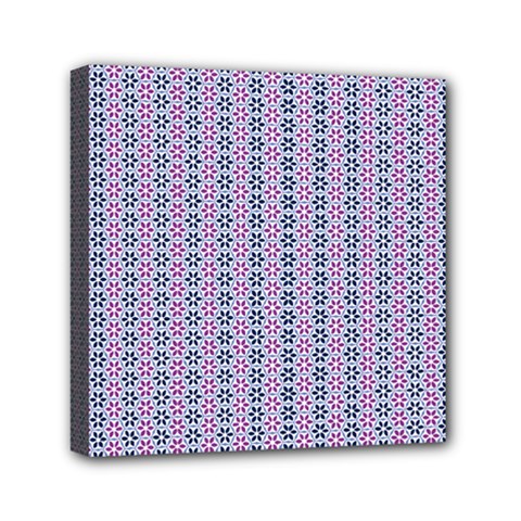 Pattern Star Flower Backround Mini Canvas 6  X 6  (stretched) by HermanTelo