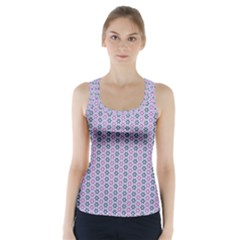 Pattern Star Flower Backround Racer Back Sports Top