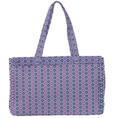 Pattern Star Flower Backround Canvas Work Bag by HermanTelo