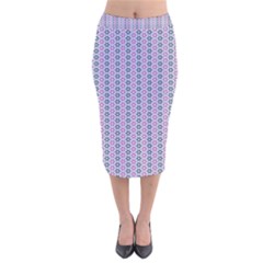 Pattern Star Flower Backround Velvet Midi Pencil Skirt