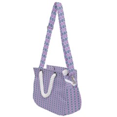 Pattern Star Flower Backround Rope Handles Shoulder Strap Bag