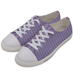 Pattern Star Flower Backround Women s Low Top Canvas Sneakers