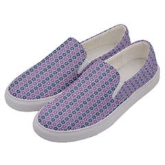 Pattern Star Flower Backround Men s Canvas Slip Ons