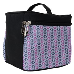 Pattern Star Flower Backround Make Up Travel Bag (small) by HermanTelo