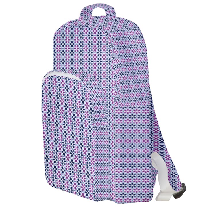 Pattern Star Flower Backround Double Compartment Backpack