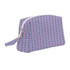 Pattern Star Flower Backround Wristlet Pouch Bag (medium)