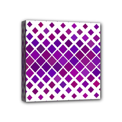 Pattern Square Purple Horizontal Mini Canvas 4  X 4  (stretched)