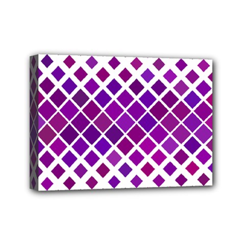 Pattern Square Purple Horizontal Mini Canvas 7  X 5  (stretched) by HermanTelo