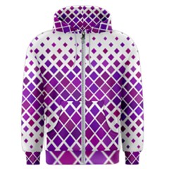 Pattern Square Purple Horizontal Men s Zipper Hoodie by HermanTelo