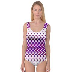 Pattern Square Purple Horizontal Princess Tank Leotard 