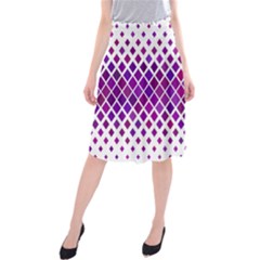 Pattern Square Purple Horizontal Midi Beach Skirt