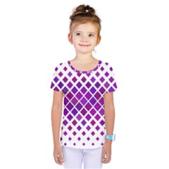 Pattern Square Purple Horizontal Kids  One Piece Tee