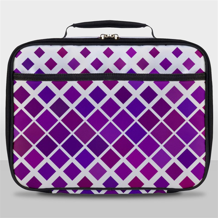 Pattern Square Purple Horizontal Full Print Lunch Bag