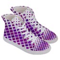 Pattern Square Purple Horizontal Women s Hi-Top Skate Sneakers View3