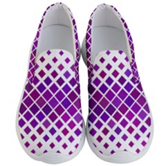 Pattern Square Purple Horizontal Men s Lightweight Slip Ons