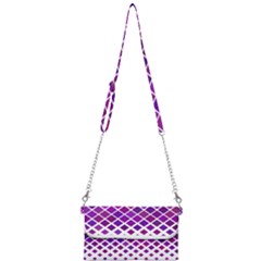 Pattern Square Purple Horizontal Mini Crossbody Handbag