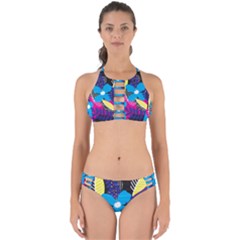 Pattern Leaf Polka Leaves Perfectly Cut Out Bikini Set