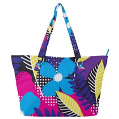 Pattern Leaf Polka Leaves Full Print Shoulder Bag