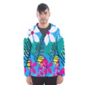 Pattern Leaf Polka Flower Men s Hooded Windbreaker View1