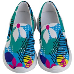 Pattern Leaf Polka Flower Kids  Lightweight Slip Ons