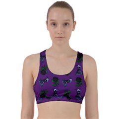 Gothic Girl Rose Purple Pattern Back Weave Sports Bra by snowwhitegirl