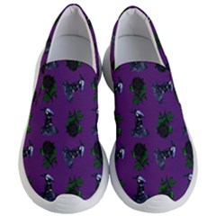 Gothic Girl Rose Purple Pattern Women s Lightweight Slip Ons by snowwhitegirl