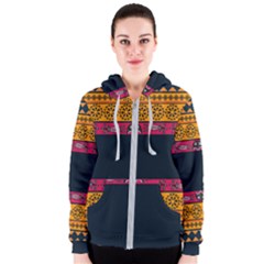 Pattern Ornaments Africa Safari Women s Zipper Hoodie