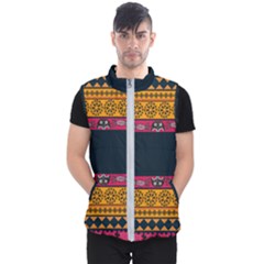 Pattern Ornaments Africa Safari Men s Puffer Vest