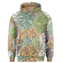 Pattern Leaves Banana Rainbow Men s Pullover Hoodie View1