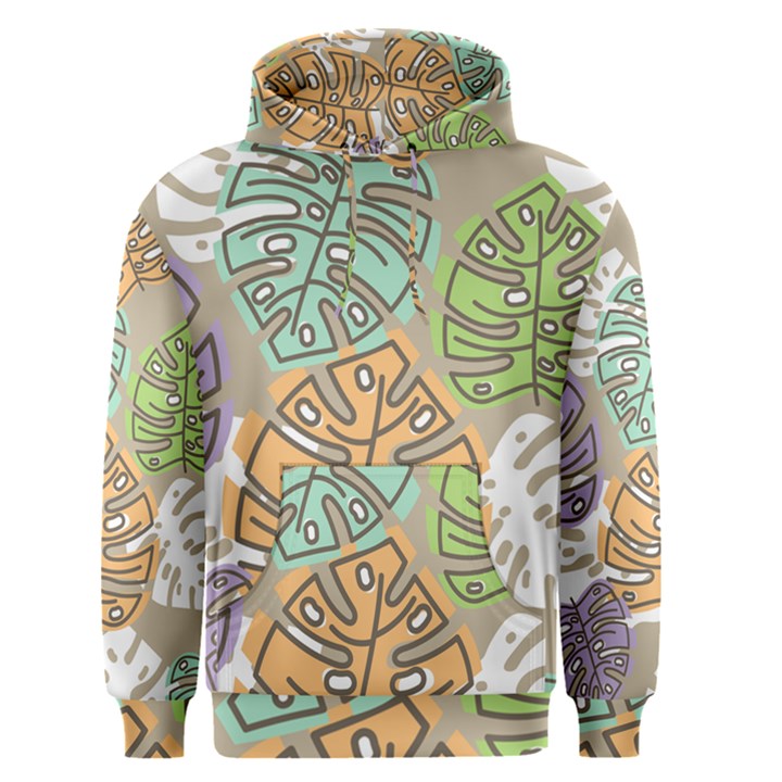 Pattern Leaves Banana Rainbow Men s Pullover Hoodie