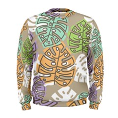 Pattern Leaves Banana Rainbow Men s Sweatshirt