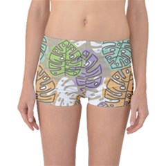 Pattern Leaves Banana Rainbow Boyleg Bikini Bottoms