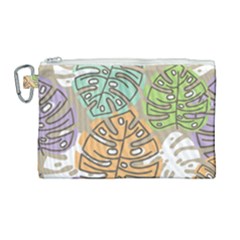 Pattern Leaves Banana Rainbow Canvas Cosmetic Bag (large)