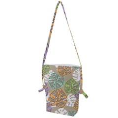 Pattern Leaves Banana Rainbow Folding Shoulder Bag